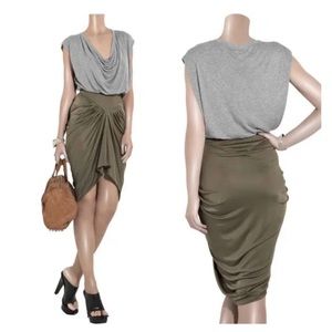 Alexander Wang Contrast Skirt, Draped Jersey Dress